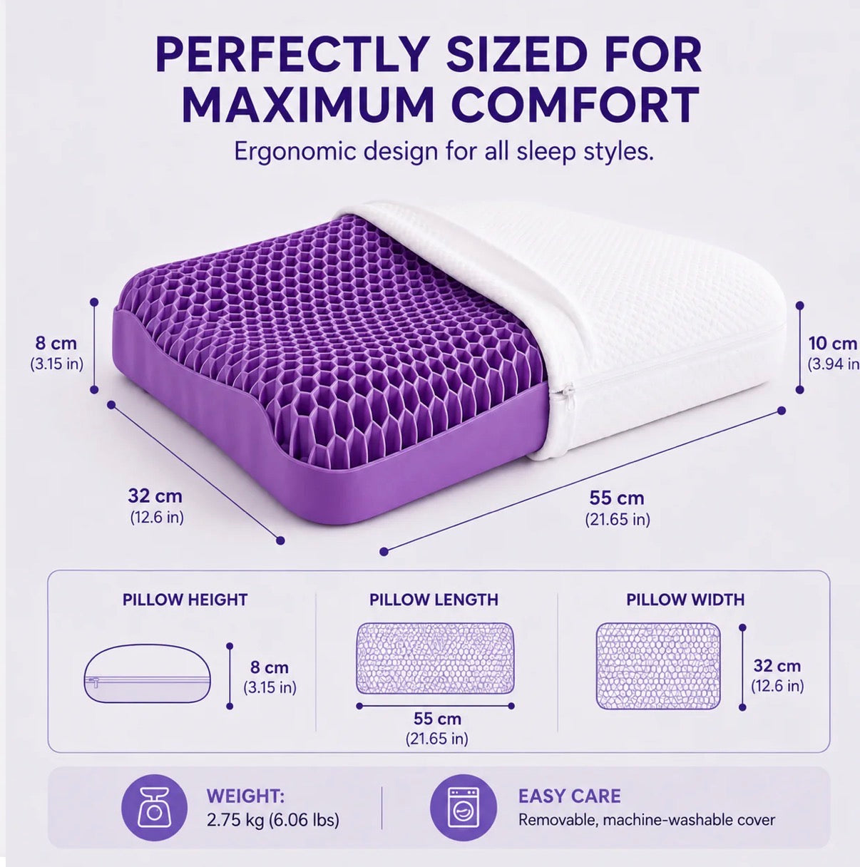 LUVO - Ergonomic Cooling Pillow
